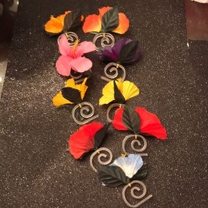 👗🛍Hawaiian flower colorful table cloth holder